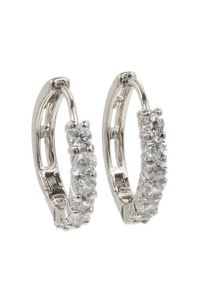 noble golden ring small crystal earrings