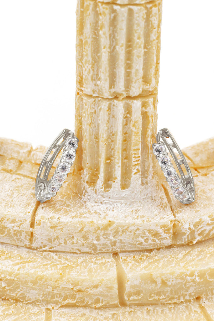 noble golden ring small crystal earrings