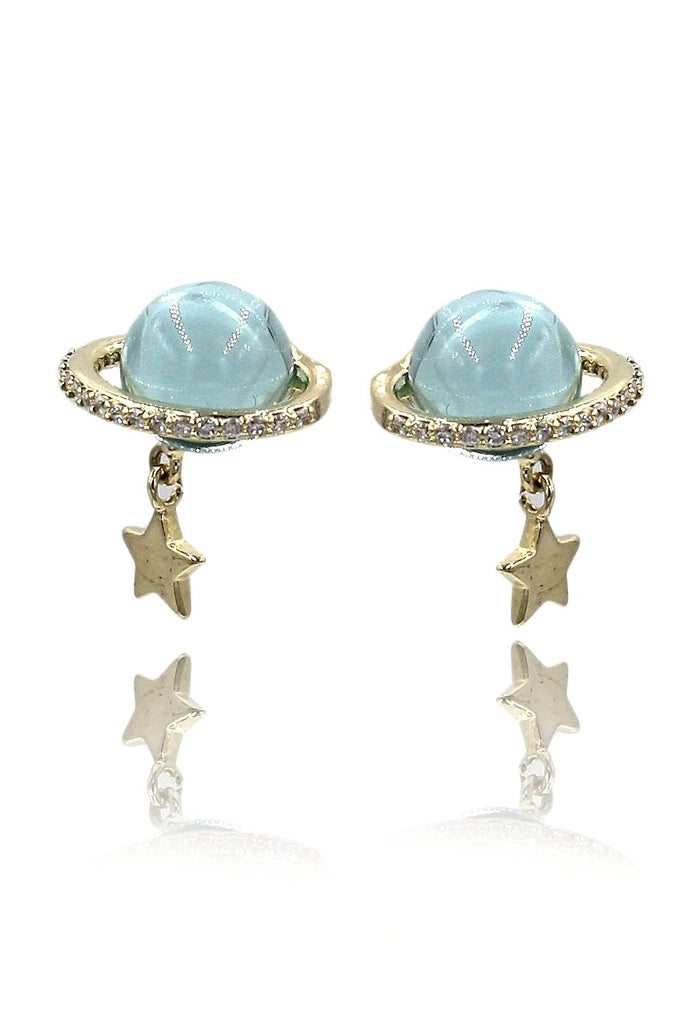 Fashion Dream Planet Necklace Earrings Set