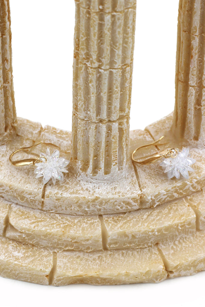 sparkling snowflake crystal earrings