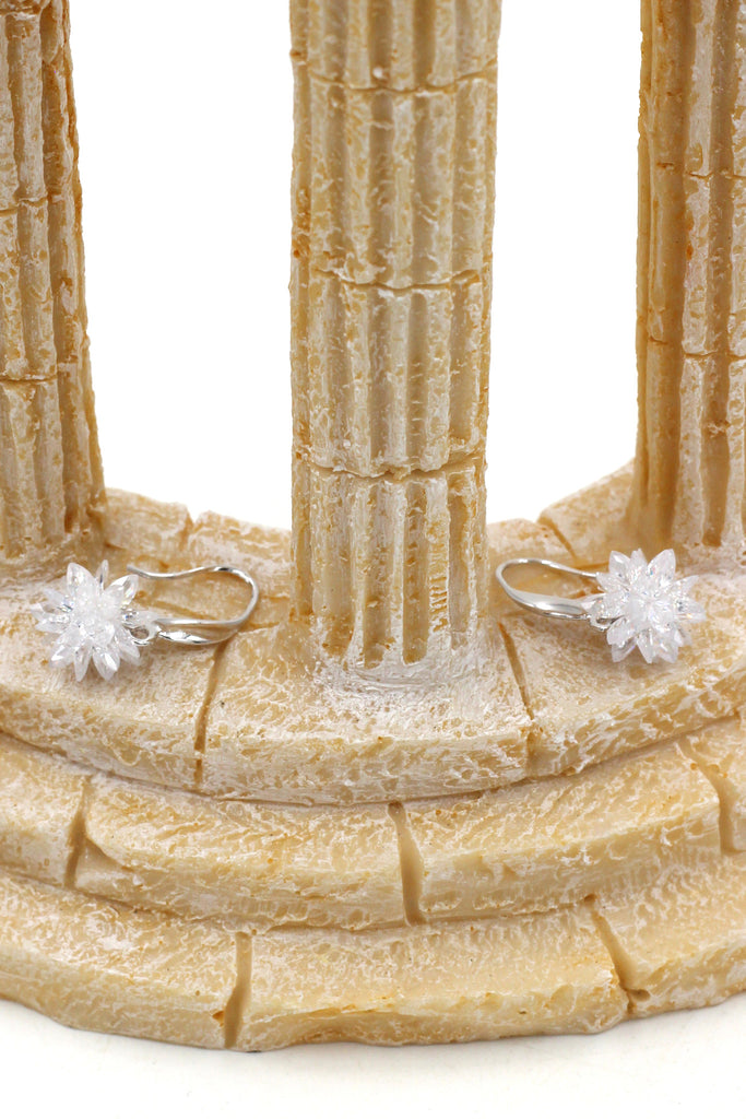 fashion snowflake necklace pendant earrings set