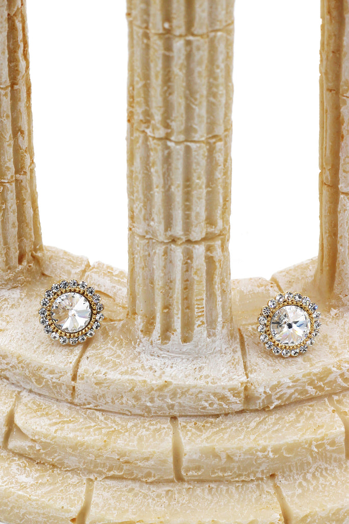 glittering crystal earrings