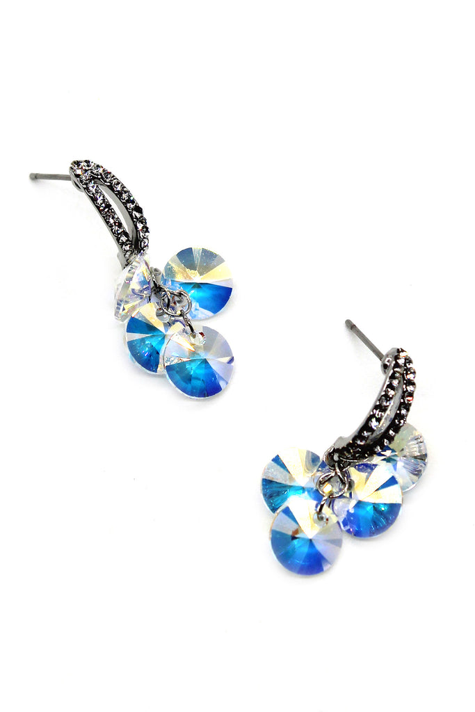 fashion sparkling swarovski crystal earrings