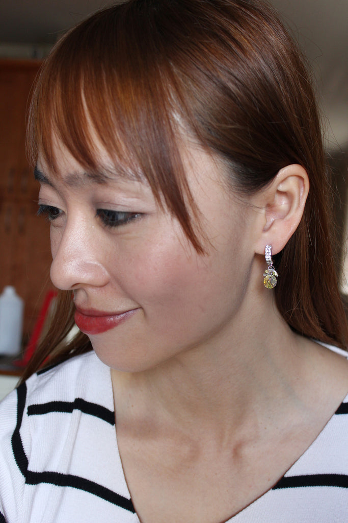 sparkling swarovski crystal earrings