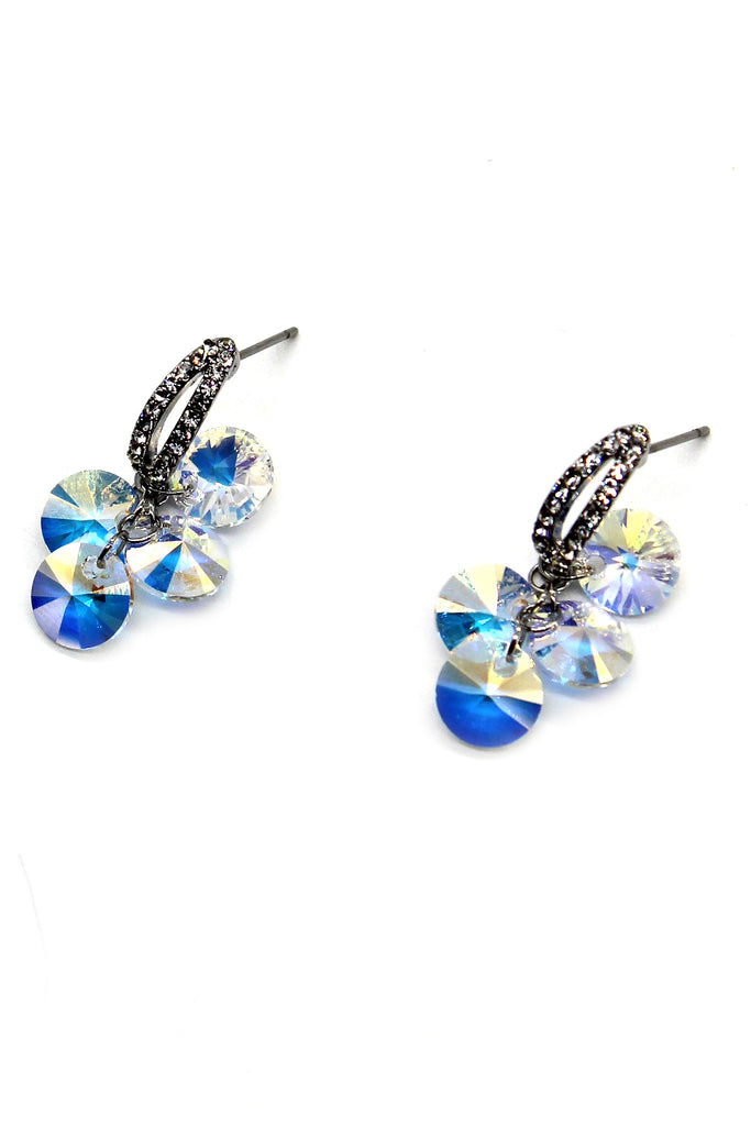 fashion sparkling swarovski crystal earrings