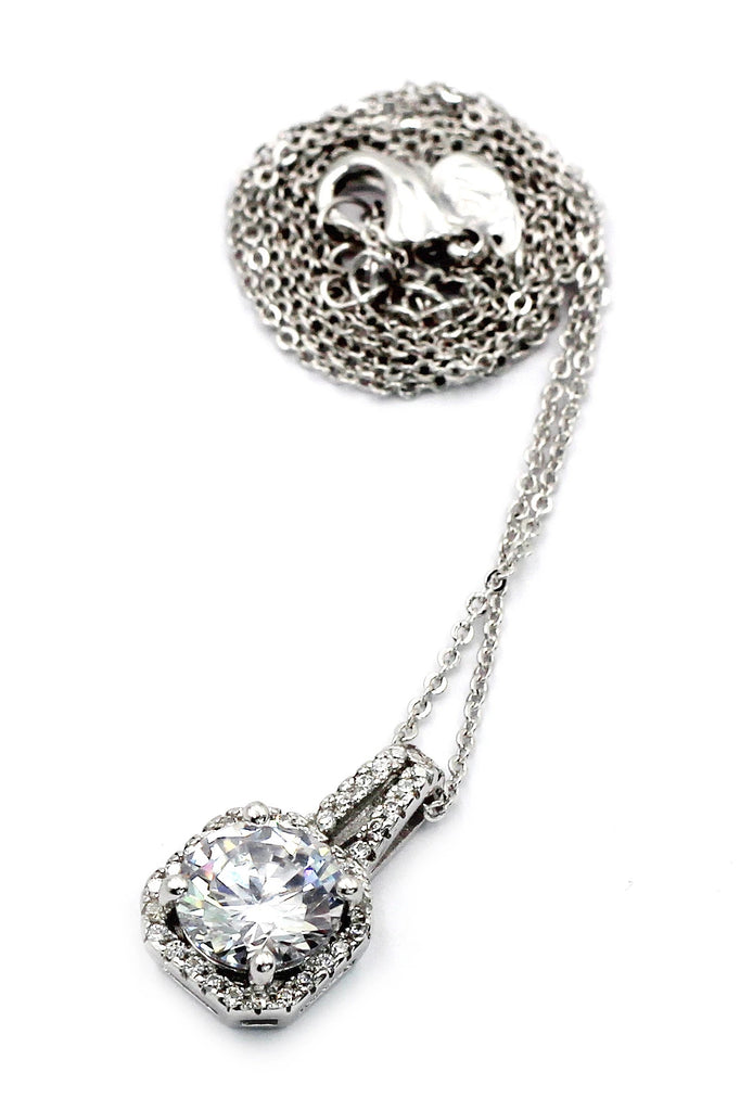 fashion small square crystal earrings necklace set