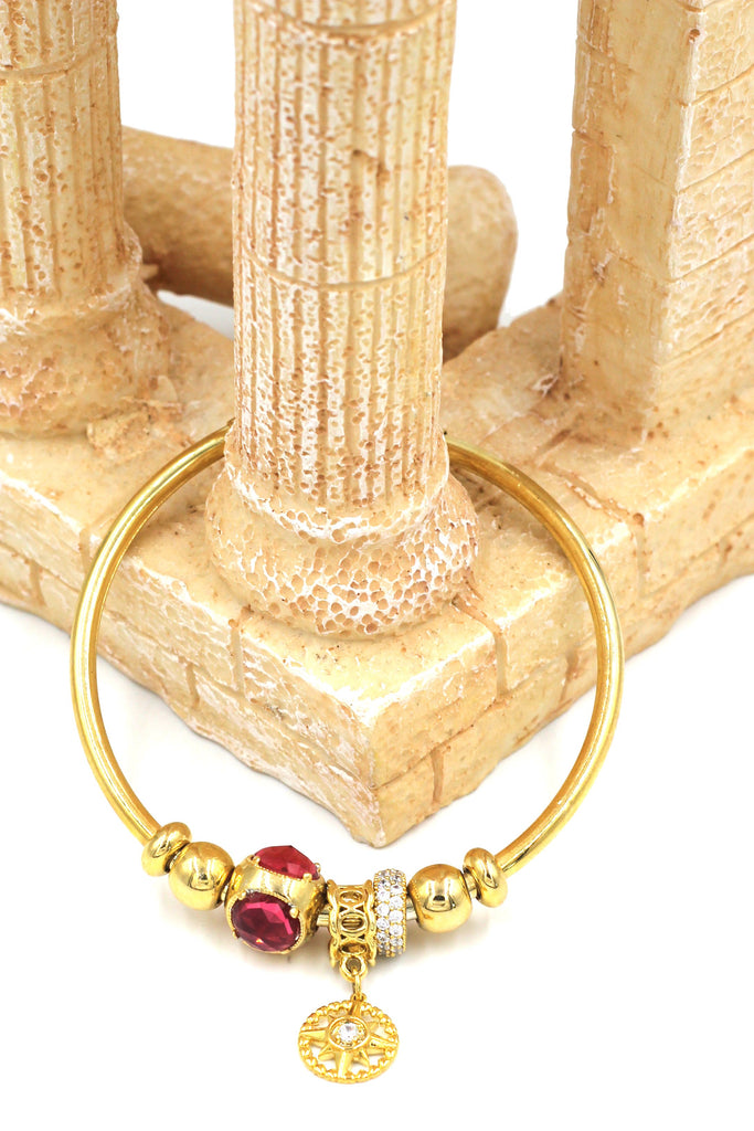 Fashion round crystal bracelet earrings set