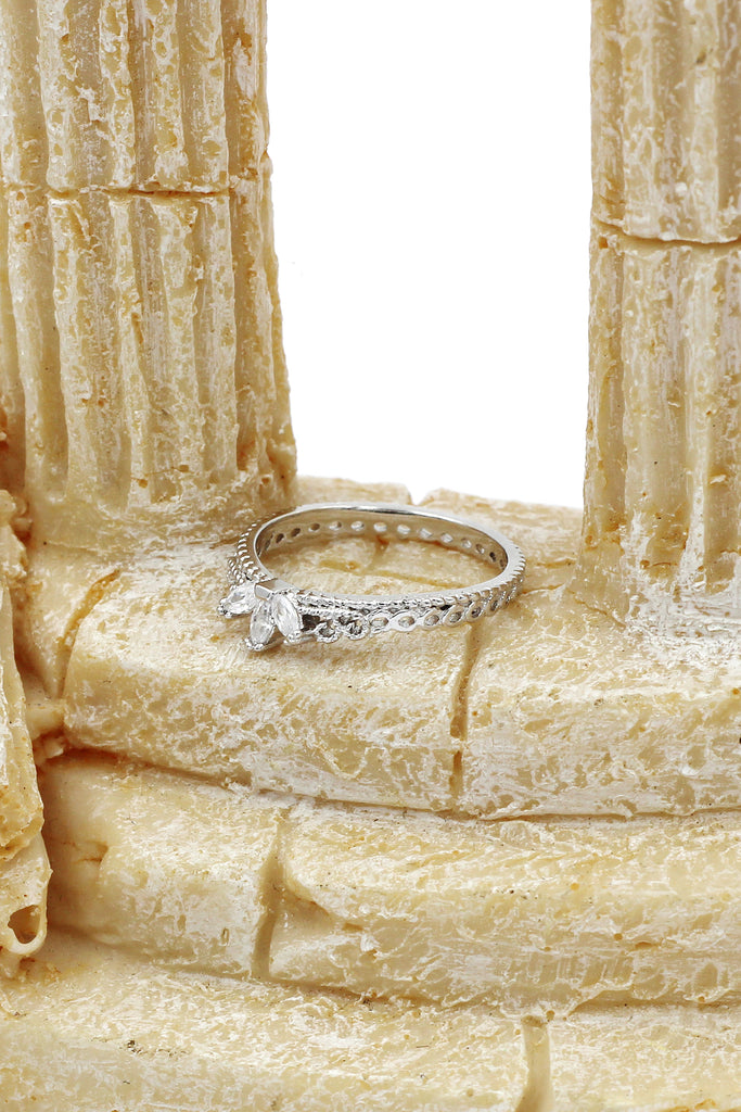 simple Lotus Crystal Ring