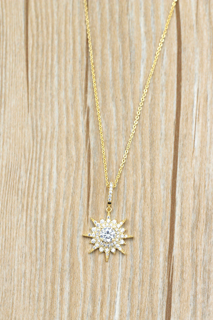 shiny star crystal necklace