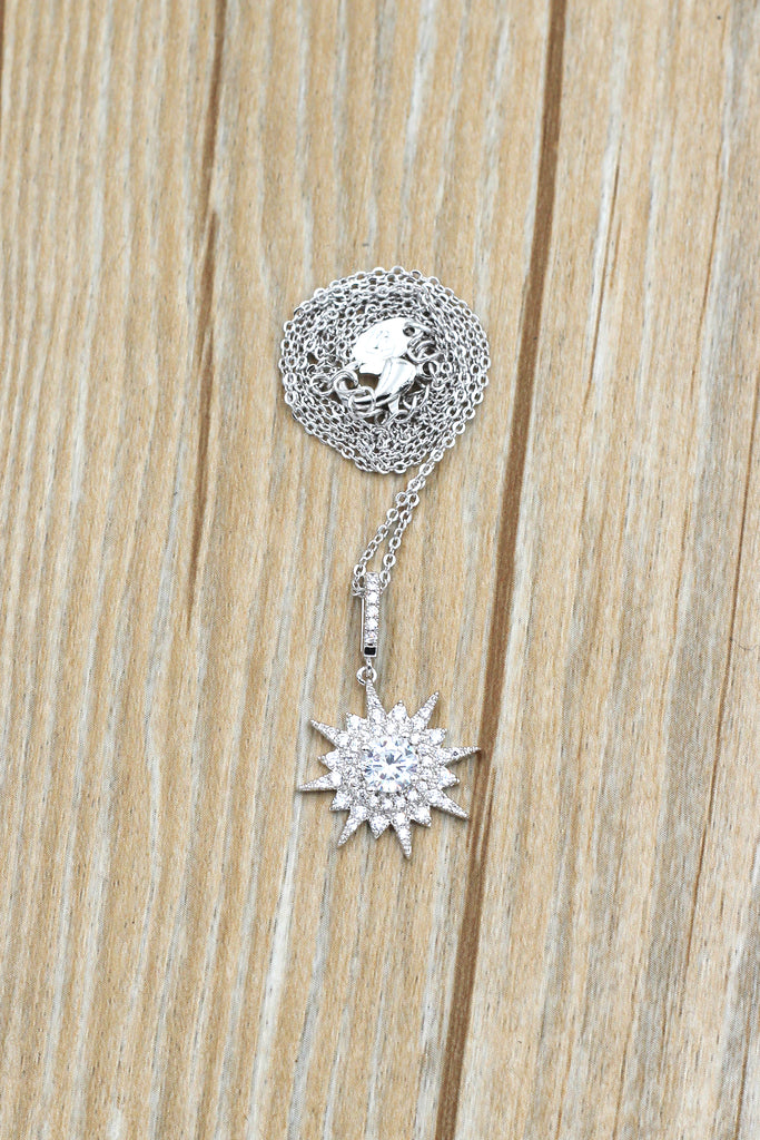 shiny star crystal necklace