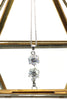 single crystal sterling silver necklace
