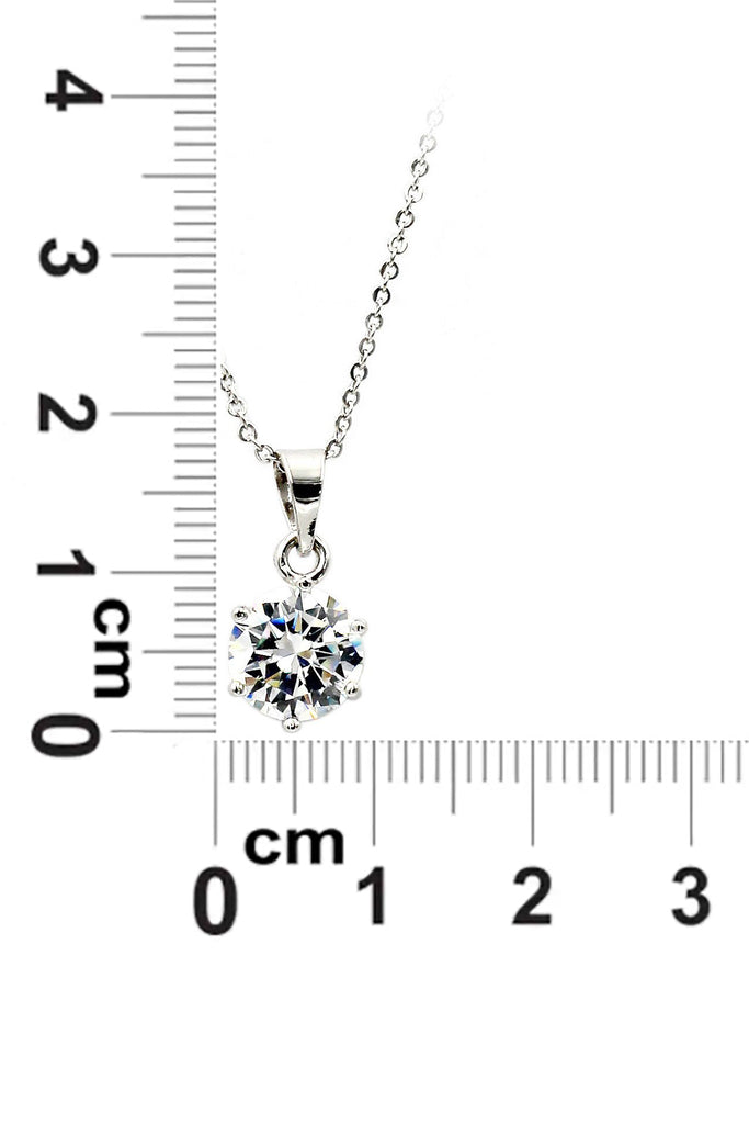 single crystal sterling silver necklace