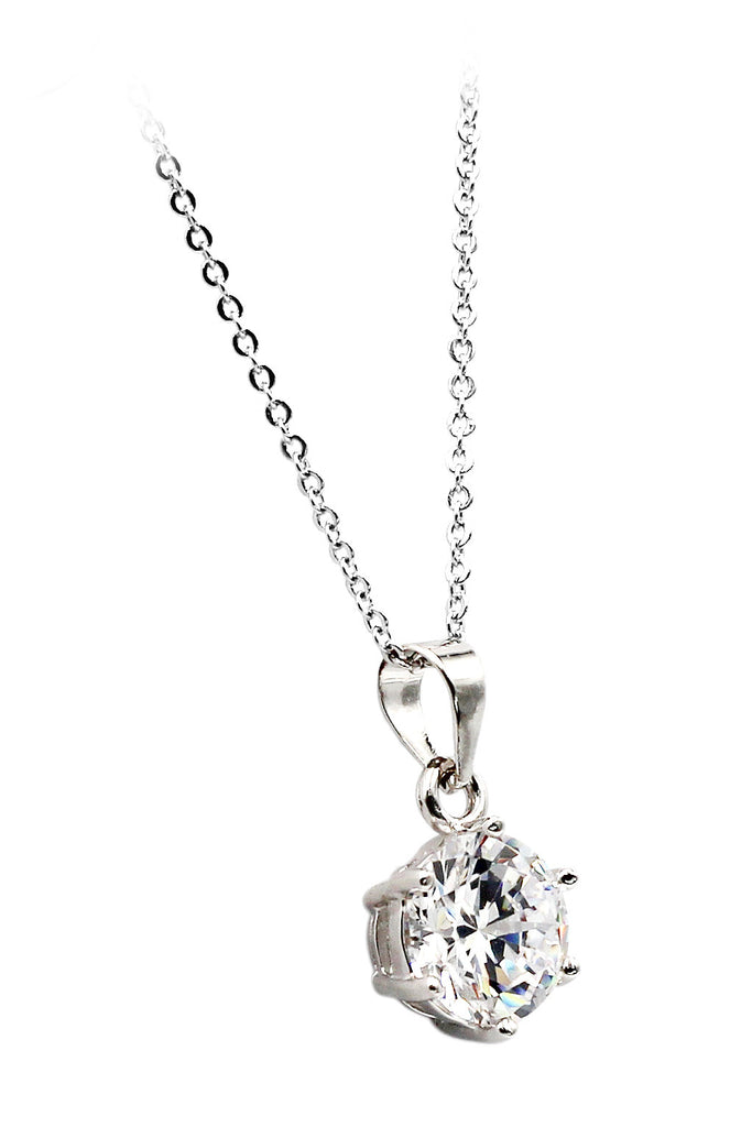 single crystal sterling silver necklace