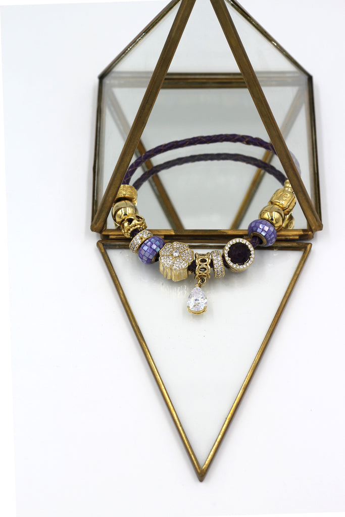 Fashion purple crystal bracelet