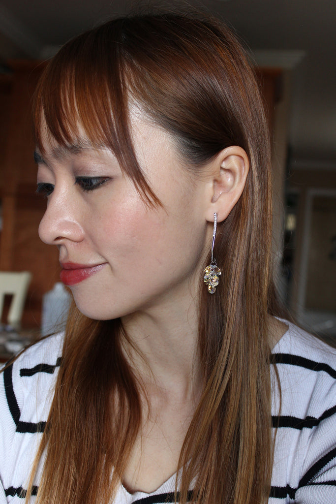 lady pendant swarovski crystal earrings