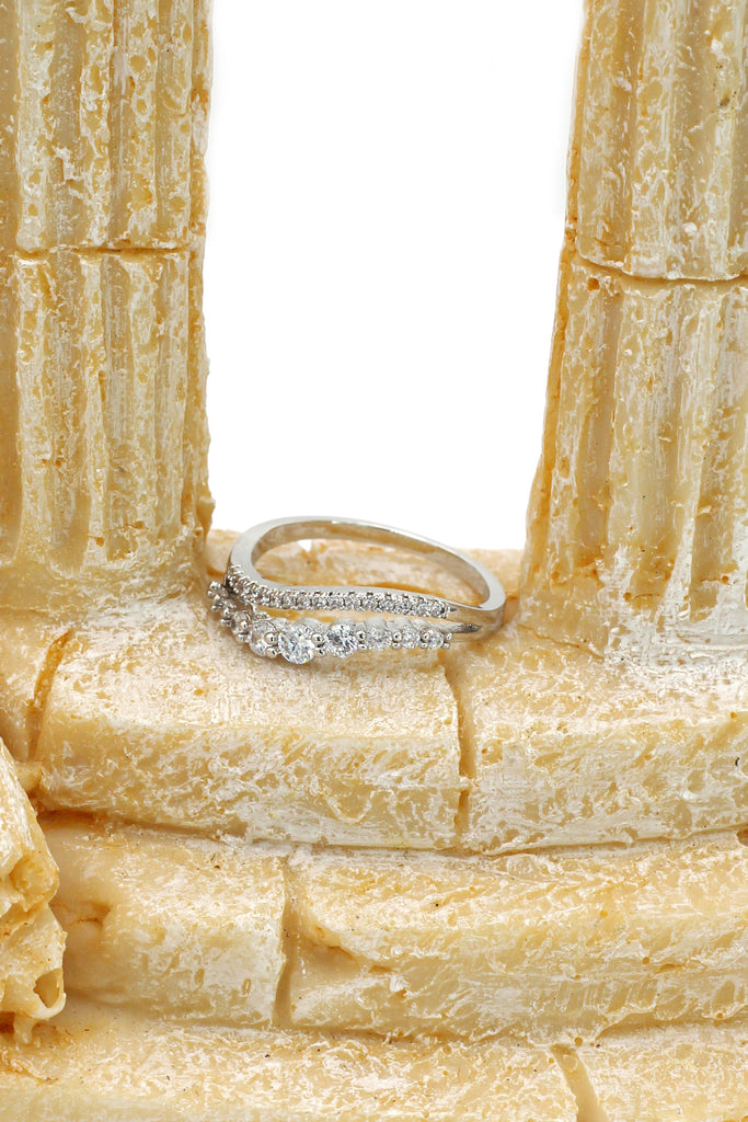 fashion vitality silver crystal ring