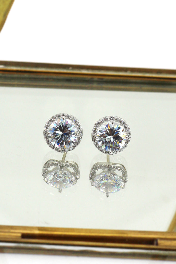 fashion wavy edge crystal earrings