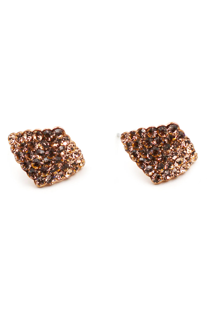 Rhombic crystal earrings