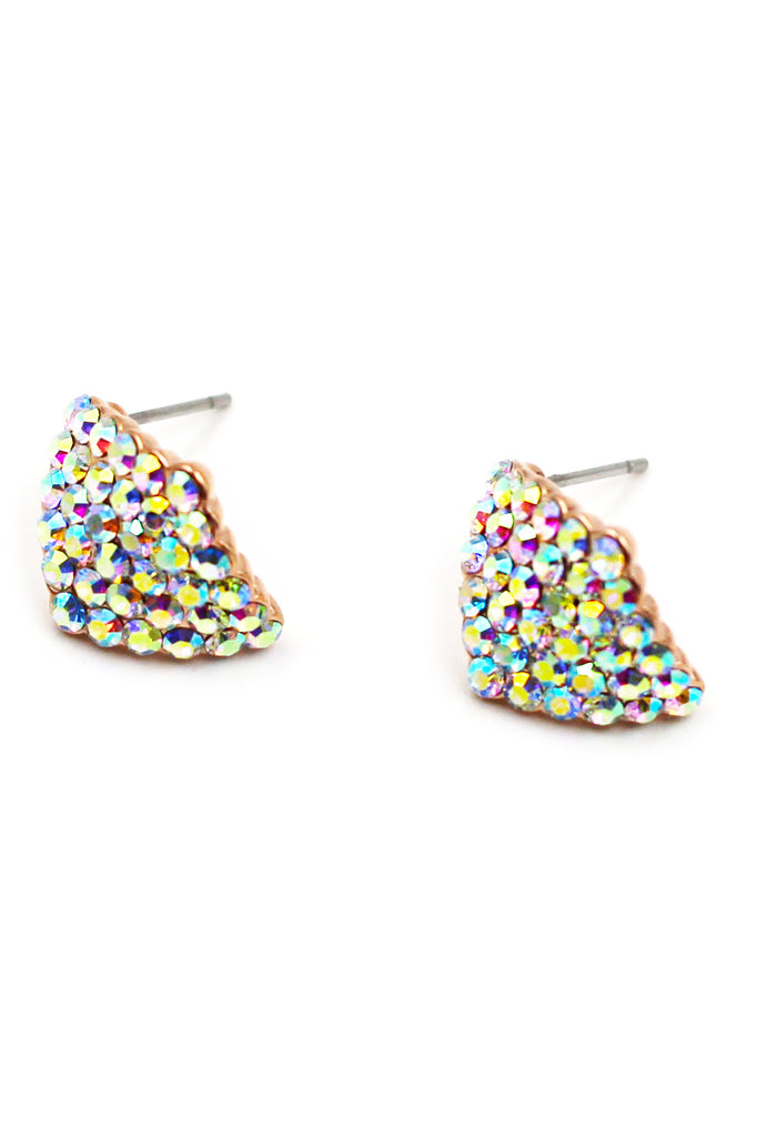Rhombic crystal earrings