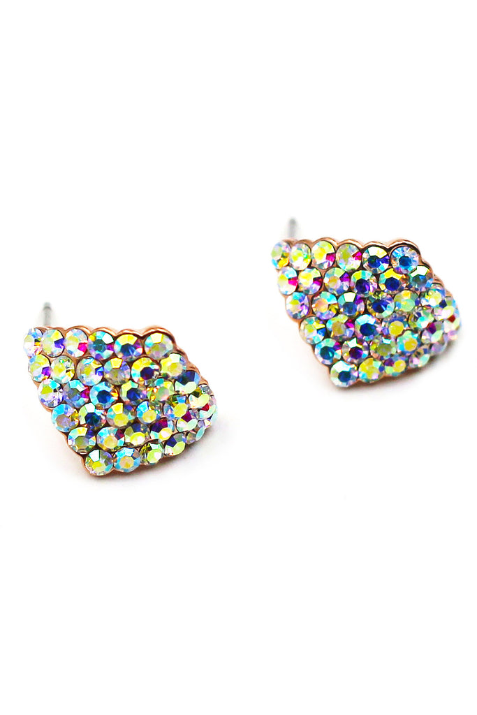 Rhombic crystal earrings