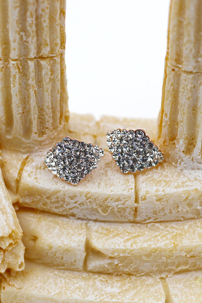 Rhombic crystal earrings