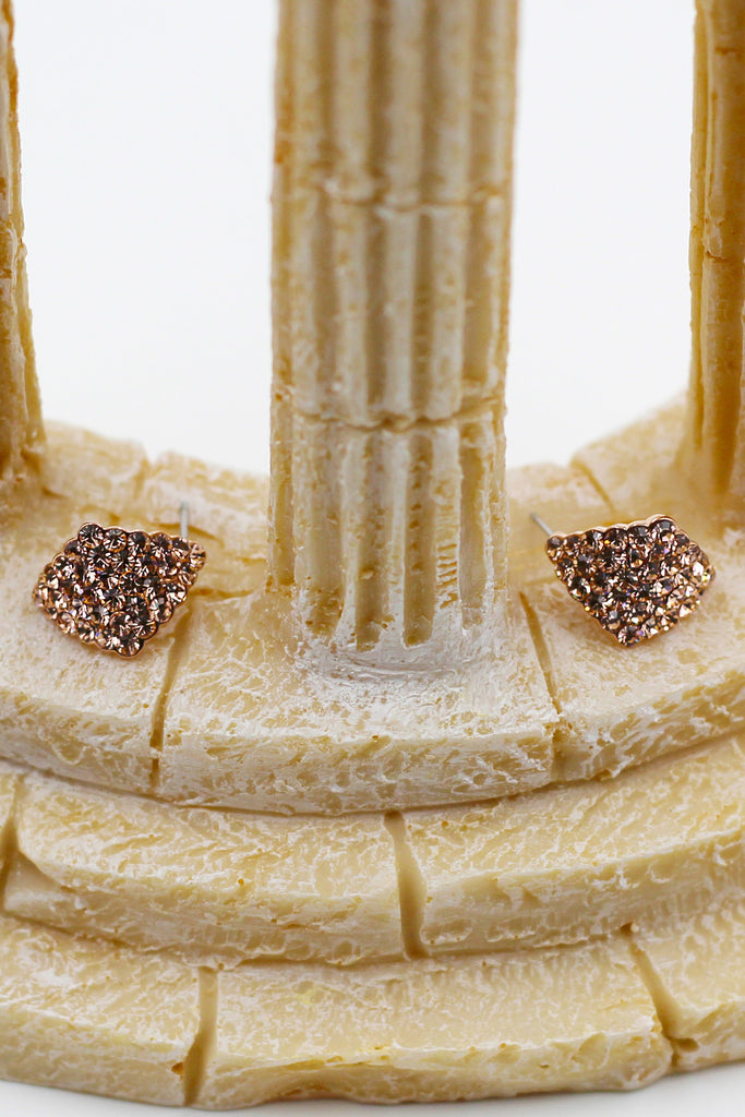 Rhombic crystal earrings