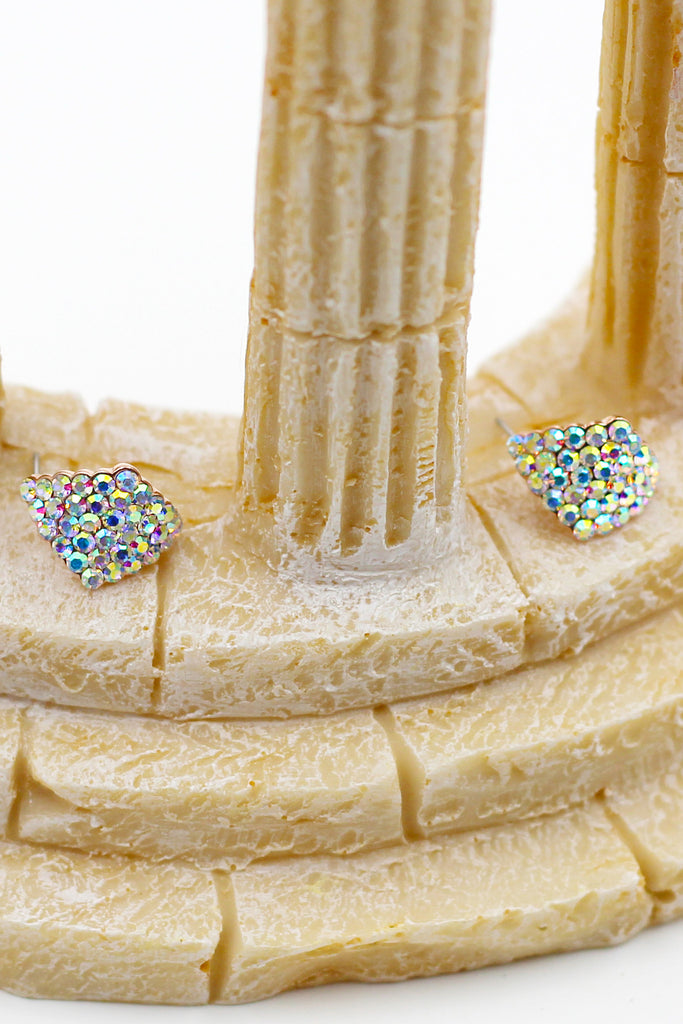 Rhombic crystal earrings