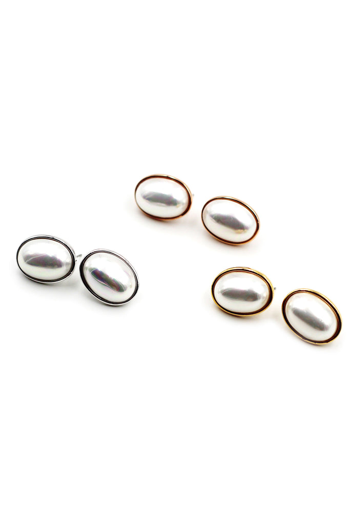 Fashion big pearl earrings