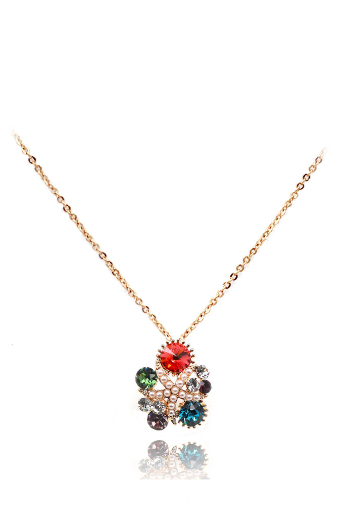 Starfish Crystal Small Pearl Necklace and Earrings Set