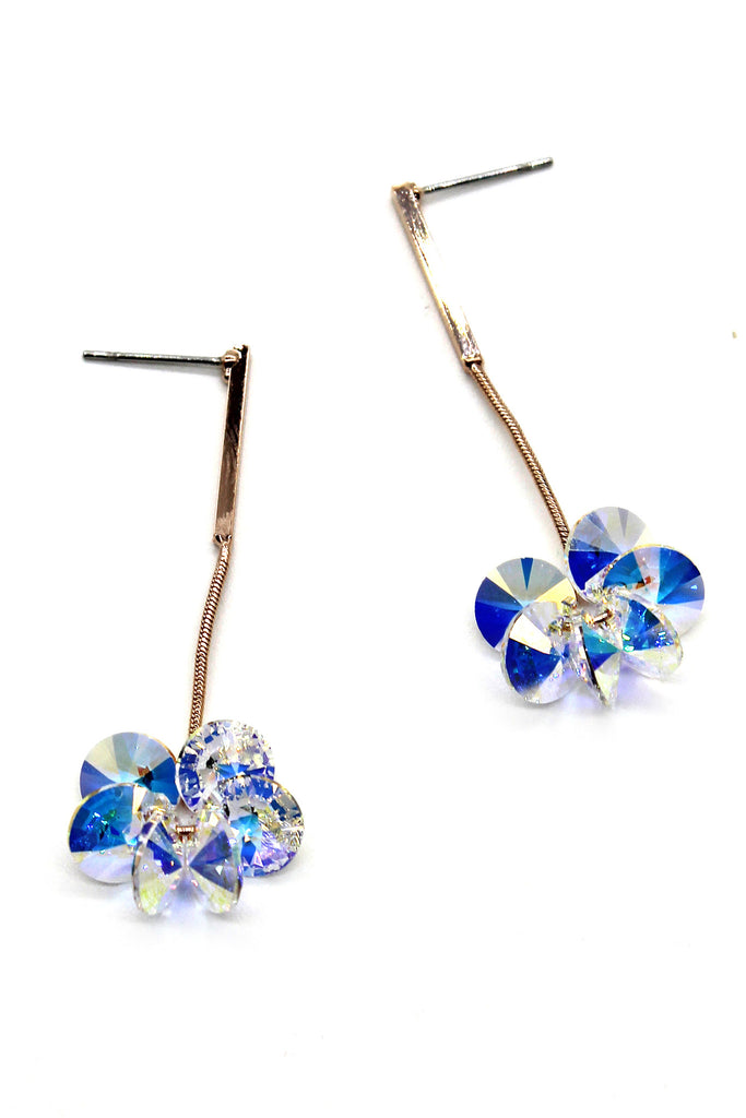 sparkling hanging hammer swarovski crystal earrings