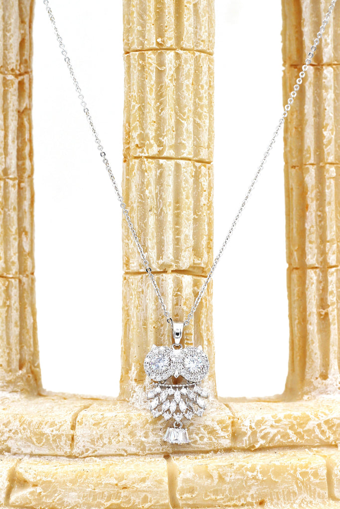 Fashion owl necklace earrings set