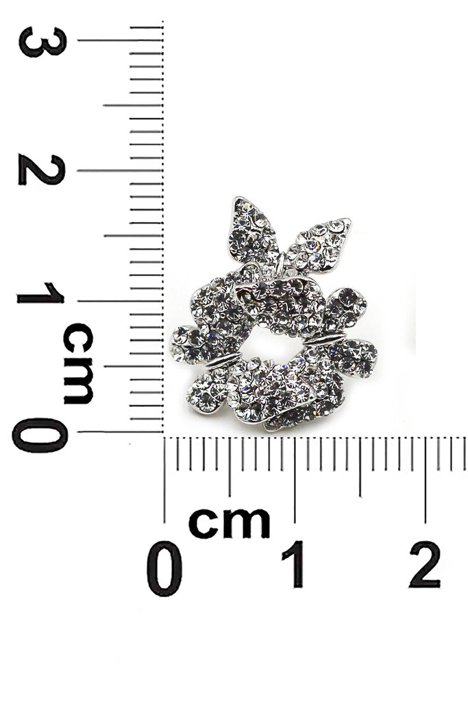 Fashion butterfly crystal earrings