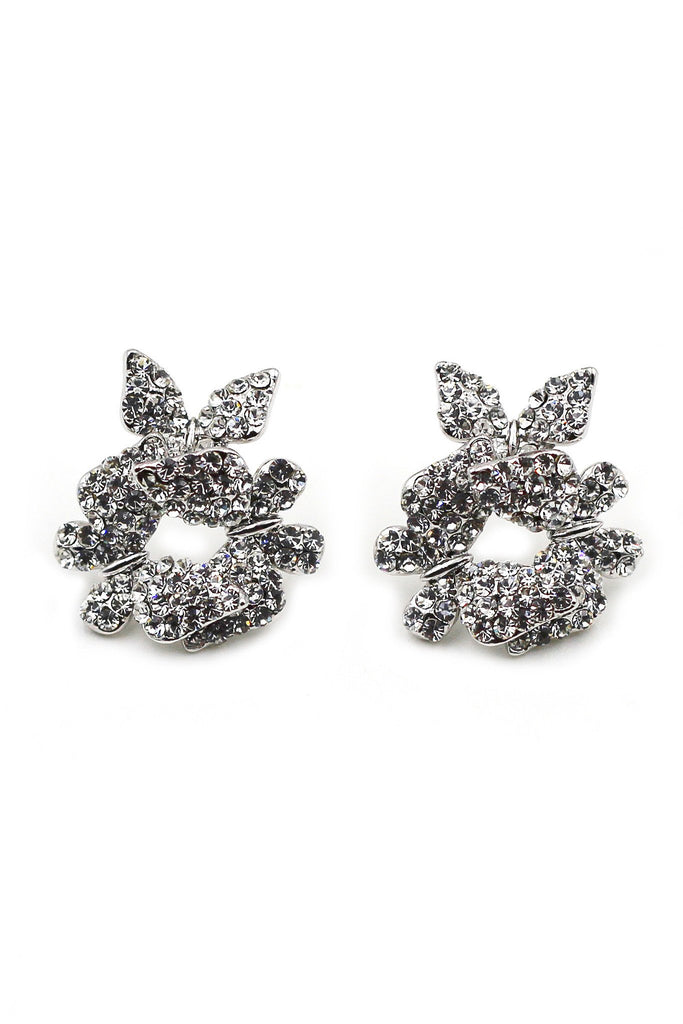 fashion butterfly crystal earring necklace set
