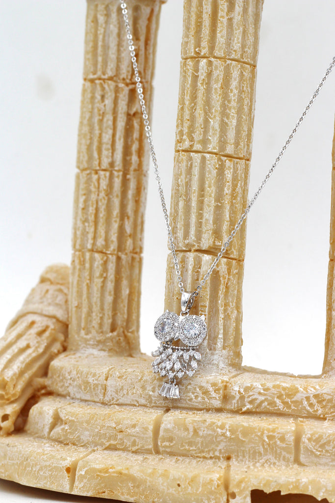 Fashion owl necklace earrings set