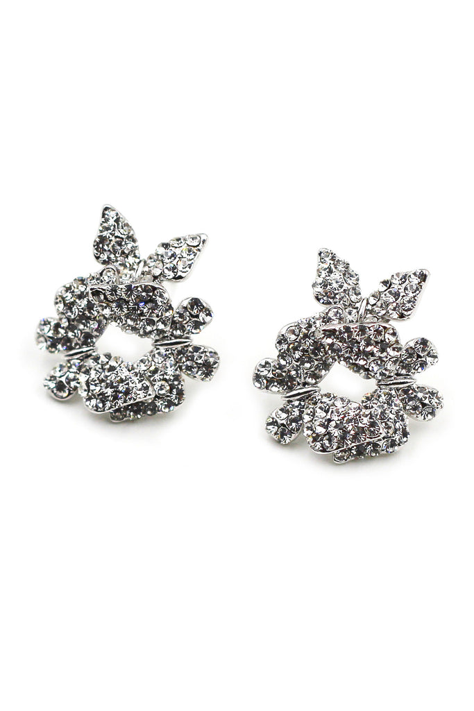Fashion butterfly crystal earrings