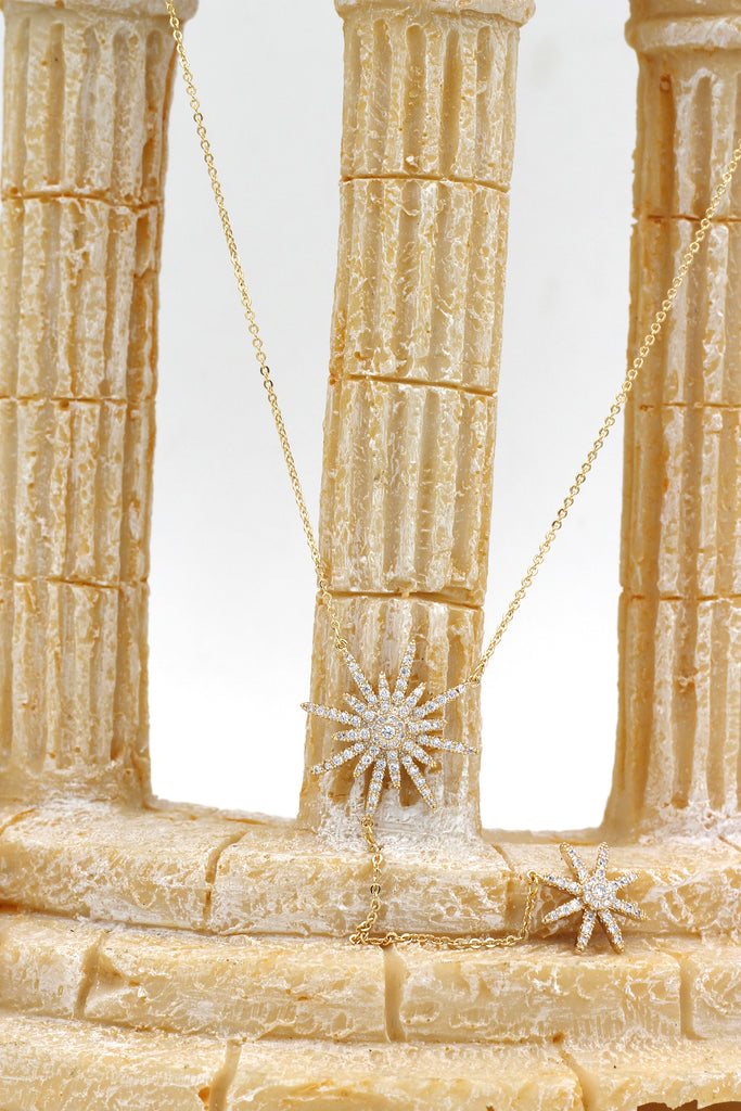 fashion starfish crystal necklace