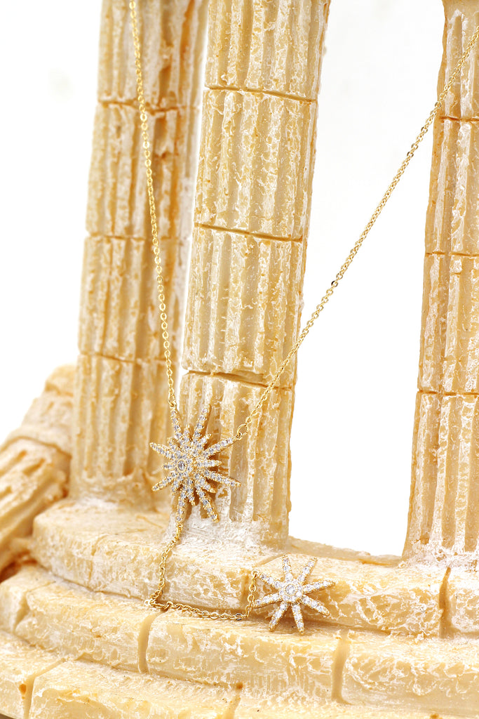 fashion starfish crystal necklace