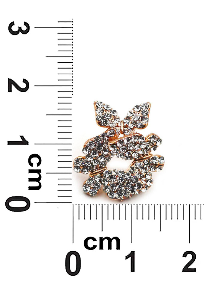 Fashion butterfly crystal earrings