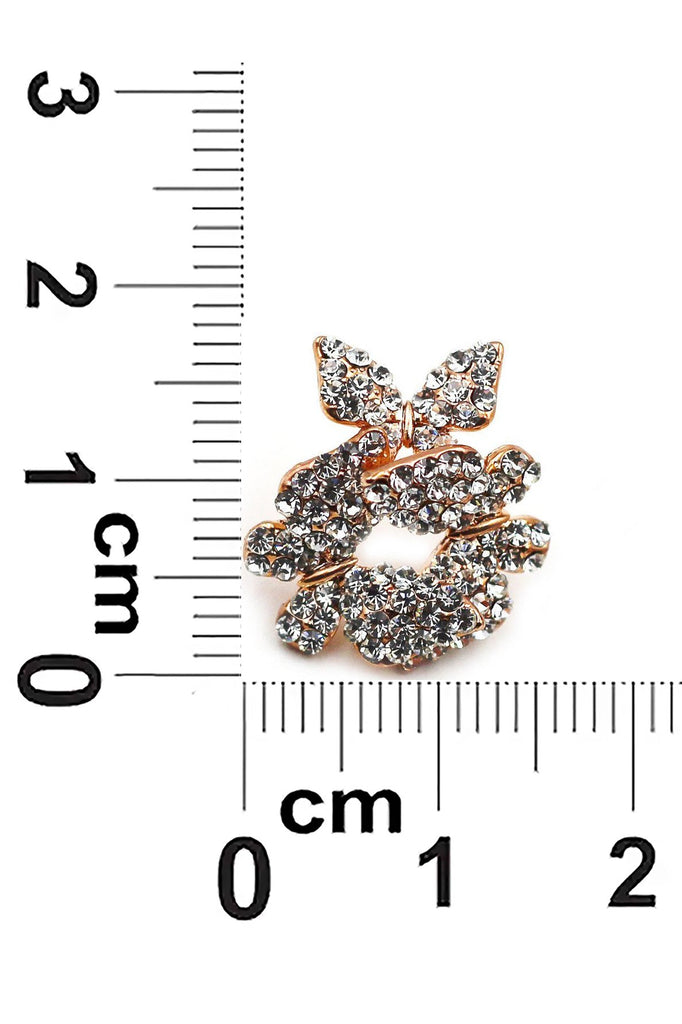 Fashion Butterfly Crystal Earrings Necklace Set