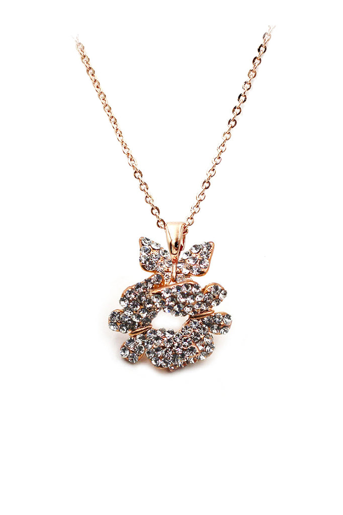 fashion butterfly crystal necklace