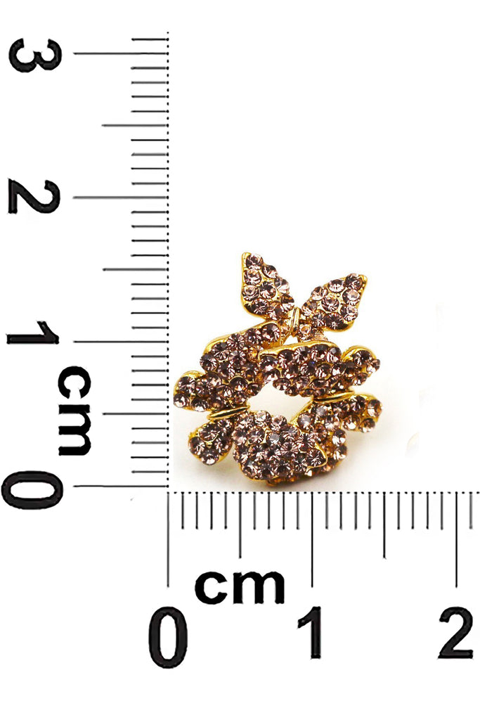 Fashion butterfly crystal earrings