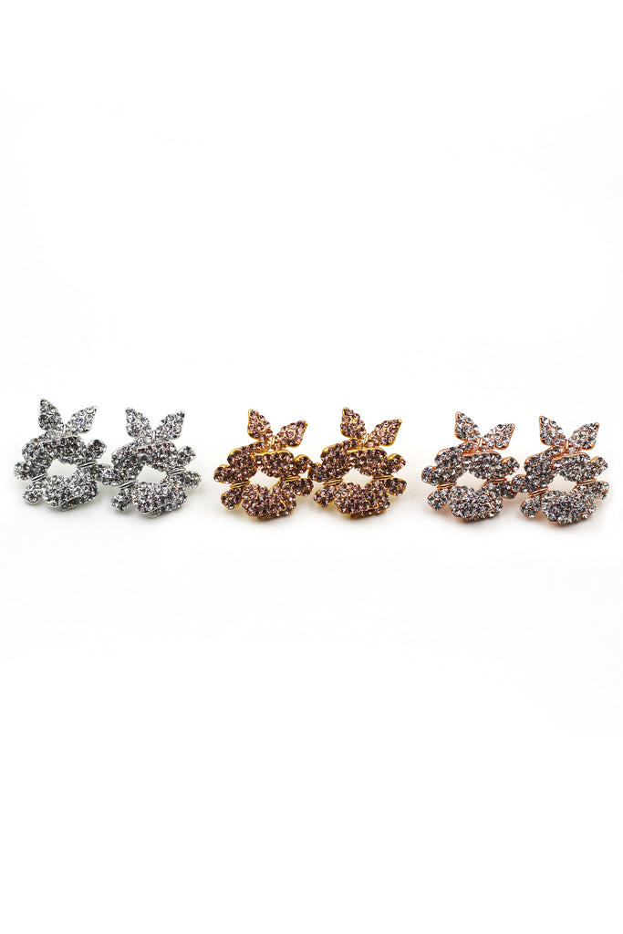 Fashion butterfly crystal earrings