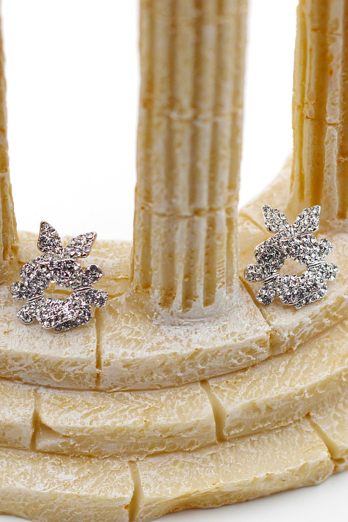 Fashion butterfly crystal earrings