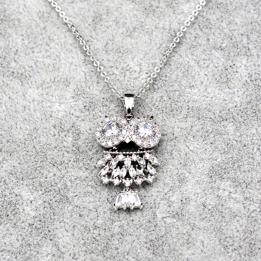 owl crystal necklace