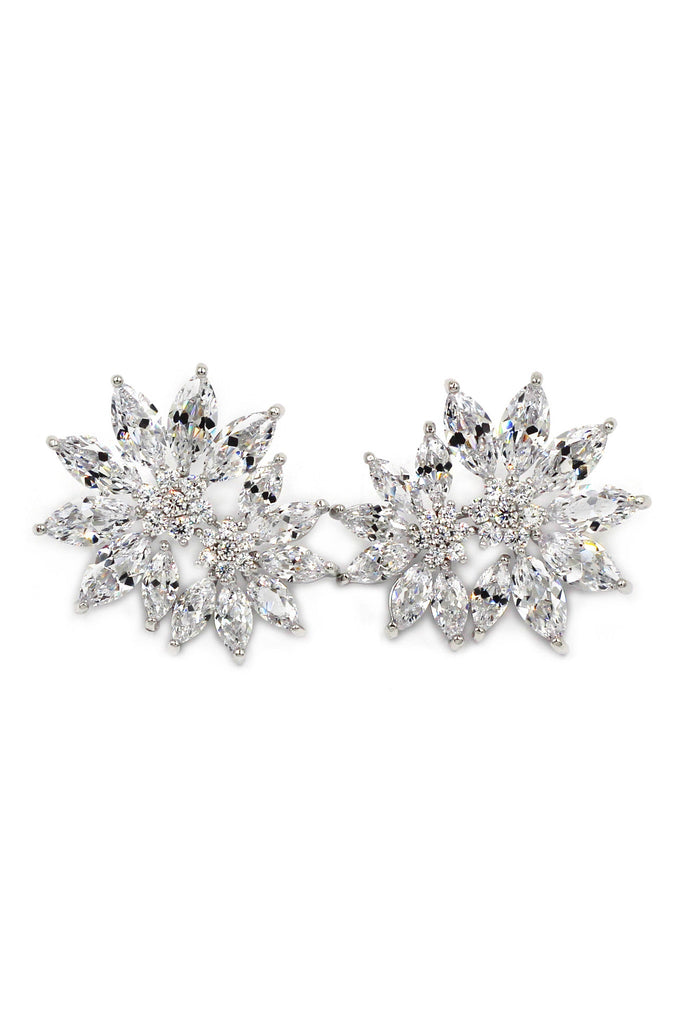 fashion sunflower crystal necklace earrings set