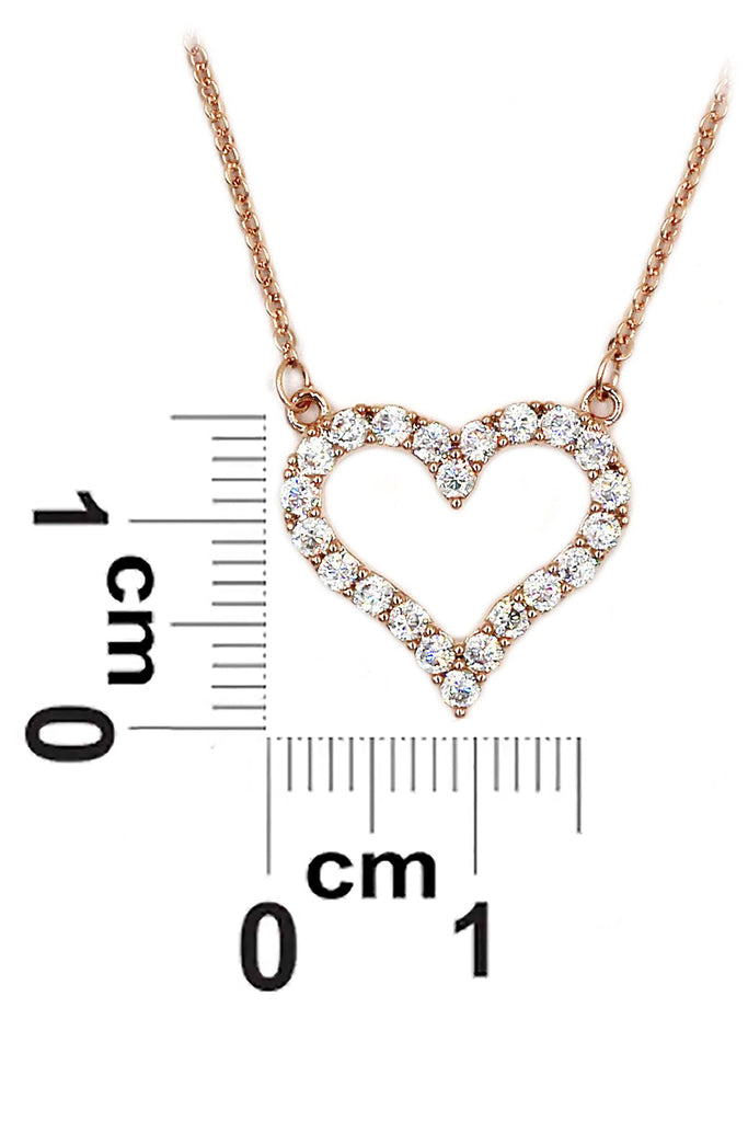 lovely crystal heart necklace