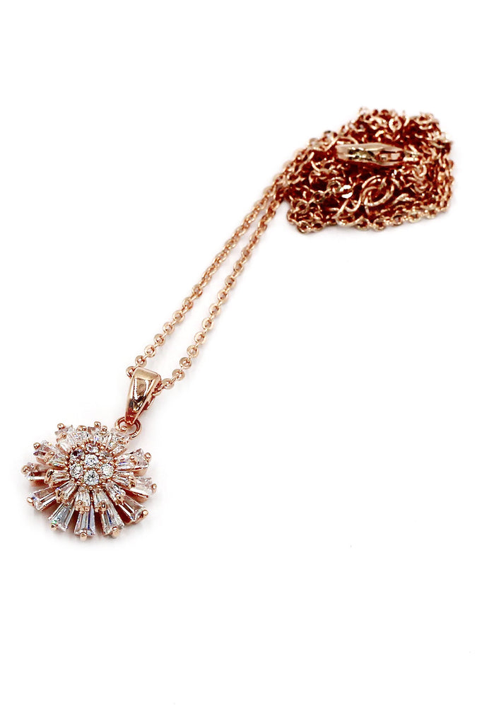 elegant necklace earrings crystal set