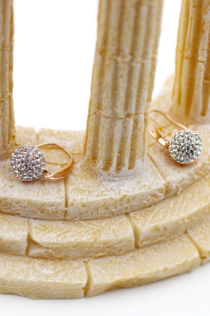 Fashion ball crystal earrings