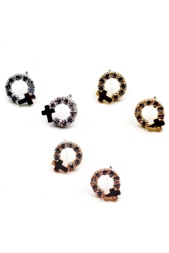 Mini crystal earrings