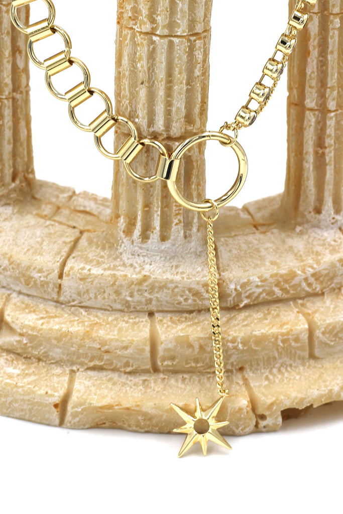 Fashion Eight Pointed Star Gold Necklace